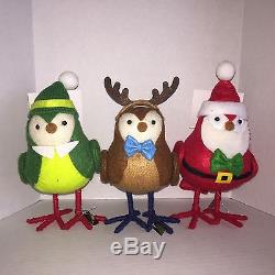 4 WONDERSHOP Christmas Tree Bird Ornaments Featherly Friends Holiday 2018