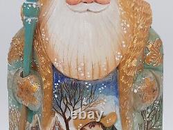 11 Wooden Santa Claus Hand carved and painted figurine #1