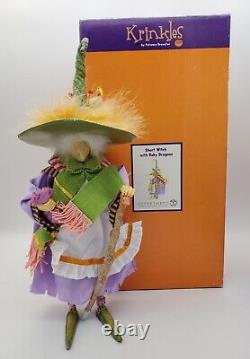 12 Dept. 56 Krinkles Halloween Short Witch With Baby Dragons Figurine NIB