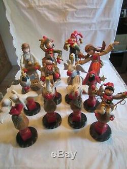 12 days of Christmas Mantlepiece figurine set House of Hatten Denise Calla