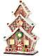 13 Gingerbread Cookie Candy Christmas Village Stacked House With Light Timer