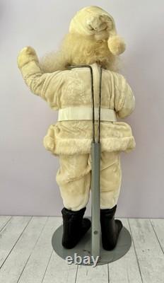 15 Harold Gale Santa Claus, All White Velvet Costume Christmas Mid Century VNT