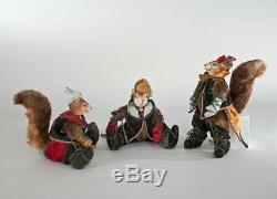 18-744742 Katherine's Collection 12 Chubby Squirrel S/3 Figures Holiday Animal
