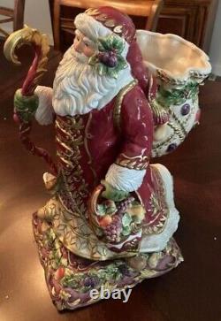 18 MINT RARE FITZ & FLOYD Renaissance Santa Centerpiece-Vase 19/1860 with BOX