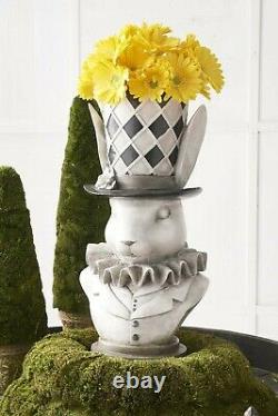 18 Resin Top Hat Bunny Rabbit Bust Flower Pot Figurine