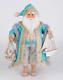 19 Karen Didion Ocean Blue Beach Boat Santa Claus Doll Figure Christmas Décor