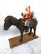 1900 German Santa Riding Nodder Donkey Pull Toy Large 12 Size Reduced Price