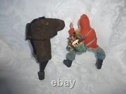 1900 German Santa Riding Nodder Donkey Pull Toy Large 12 Size Reduced Price