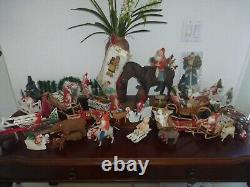 1900 German Santa Riding Nodder Donkey Pull Toy Large 12 Size Reduced Price