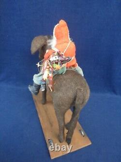 1900 German Santa Riding Nodder Donkey Pull Toy Large 12 Size Reduced Price