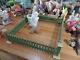 1930's-40's Wood Picket Fence Hand Made Great For Display Of Rabbits Putz Sheep