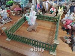 1930's-40's Wood Picket Fence Hand Made Great for Display of Rabbits Putz Sheep