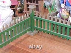 1930's-40's Wood Picket Fence Hand Made Great for Display of Rabbits Putz Sheep