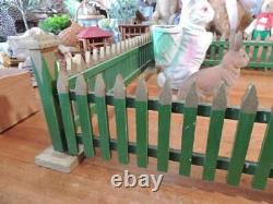 1930's-40's Wood Picket Fence Hand Made Great for Display of Rabbits Putz Sheep