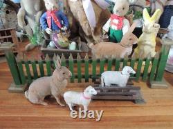 1930's-40's Wood Picket Fence Hand Made Great for Display of Rabbits Putz Sheep