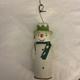 1930s Papier-mache Standing Snowman, Cotton Carrot Nose. German Candy Cont