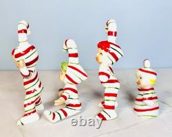 1950s Lefton Candy Cane Kids w Bonus Candy Cane Baby Bell