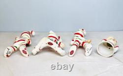 1950s Lefton Candy Cane Kids w Bonus Candy Cane Baby Bell
