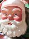 1950s Vintage Blow Mold Lit Santa Face In Orginal Box