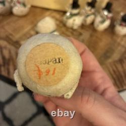 1950s Vintage Japanese Spun Cotton Christmas Frosty the Snowman Lot Of 8