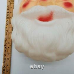 1968 Empire Blow Mold Santa Claus Face Lighted Christmas 17 Vtg Yard Hang WORKS