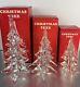 1970s Glass Christmas Tree Figurine With Original Box & Rich's Tag, Set Of 3