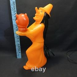 1970s Tico-Toys Witch With Devil Head Blow Mold Vintage Halloween 13-inch Vtg