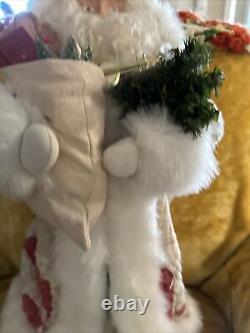 1989 Limited Edition Linda Randall Quilted Santa 1 Of 2. Vintage, Rare. Signed