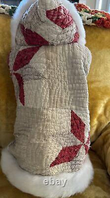 1989 Limited Edition Linda Randall Quilted Santa 1 Of 2. Vintage, Rare. Signed