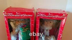 1990 Telco Motionette Santa Claus And Mrs. Claus 24 Motorized Figures in Box
