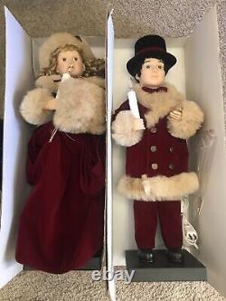1990s Traditions Animated 27 Victorian Couple Christmas Figures Lighted Decor