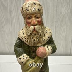1991 Father Christmas Green Santa 555 Vaillancourt Folk Art Figurine #69