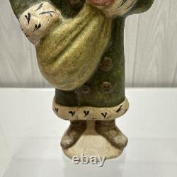 1991 Father Christmas Green Santa 555 Vaillancourt Folk Art Figurine #69