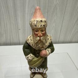 1991 Father Christmas Green Santa 555 Vaillancourt Folk Art Figurine #69