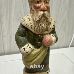 1991 Father Christmas Green Santa 555 Vaillancourt Folk Art Figurine #69