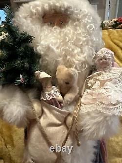 1991 Limited Edition Linda Randall Quilted Santa 1 Of 2. Vintage, Rare. Signed