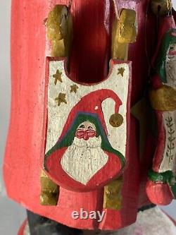 1992 House of Hatten 19 Santa Claus with Jester and Dangling Toys Denise Calla