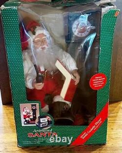 1994 ANIMATED SANTA 24 with MOTION, CASSETTE PLAYER, CLOCK HOLIDAY CREATIONS