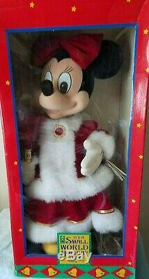 1994 Disney 22 ANIMATED & MUSICAL & LIGHT Minnie Mouse Motionette Christmas #7