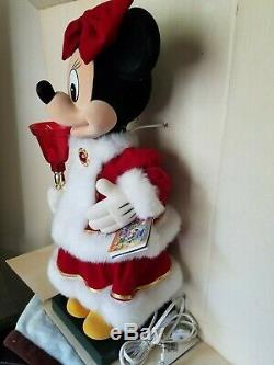 1994 Disney 22 ANIMATED & MUSICAL & LIGHT Minnie Mouse Motionette Christmas #7