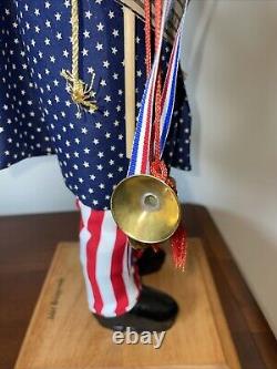 1994 Rare Patriotic Lynn Haney Uncle Sam (Santa) Drum Bells Music