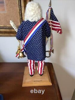 1994 Rare Patriotic Lynn Haney Uncle Sam (Santa) Drum Bells Music