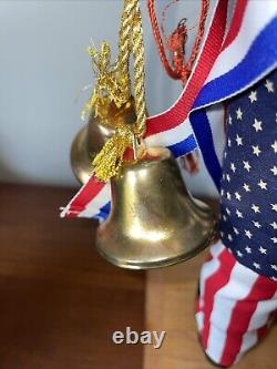 1994 Rare Patriotic Lynn Haney Uncle Sam (Santa) Drum Bells Music