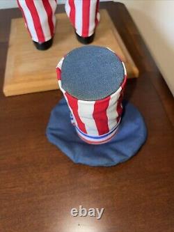 1994 Rare Patriotic Lynn Haney Uncle Sam (Santa) Drum Bells Music