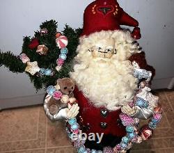 1996 Signed Lynn Haney #6102 Hungarian Christmas Santa 18 Tall Rare Retired