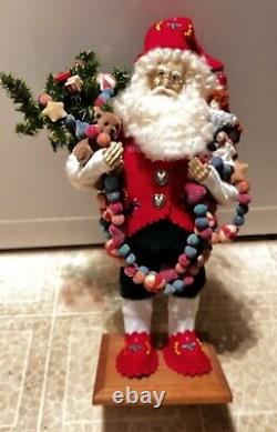 1996 Signed Lynn Haney #6102 Hungarian Christmas Santa 18 Tall Rare Retired