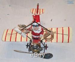 1997 Possible Dreams Flights of Fancy AIRPLANE Santa On The Wing In Box RARE HTF