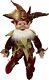 1pc 28 Christmas Handmade Holiday Posable Elves And Jester Figurines / Dolls