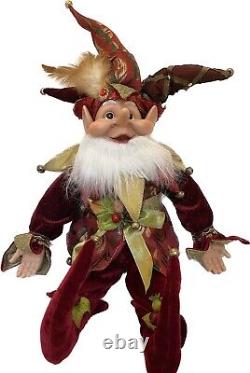 1PC 28 Christmas Handmade Holiday Posable Elves And Jester Figurines / Dolls