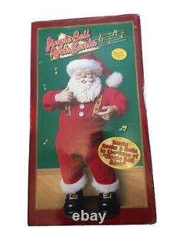 1st Edition 1998 Vintage Jingle Bell Rock Dancing Santa Claus Animated NOS
